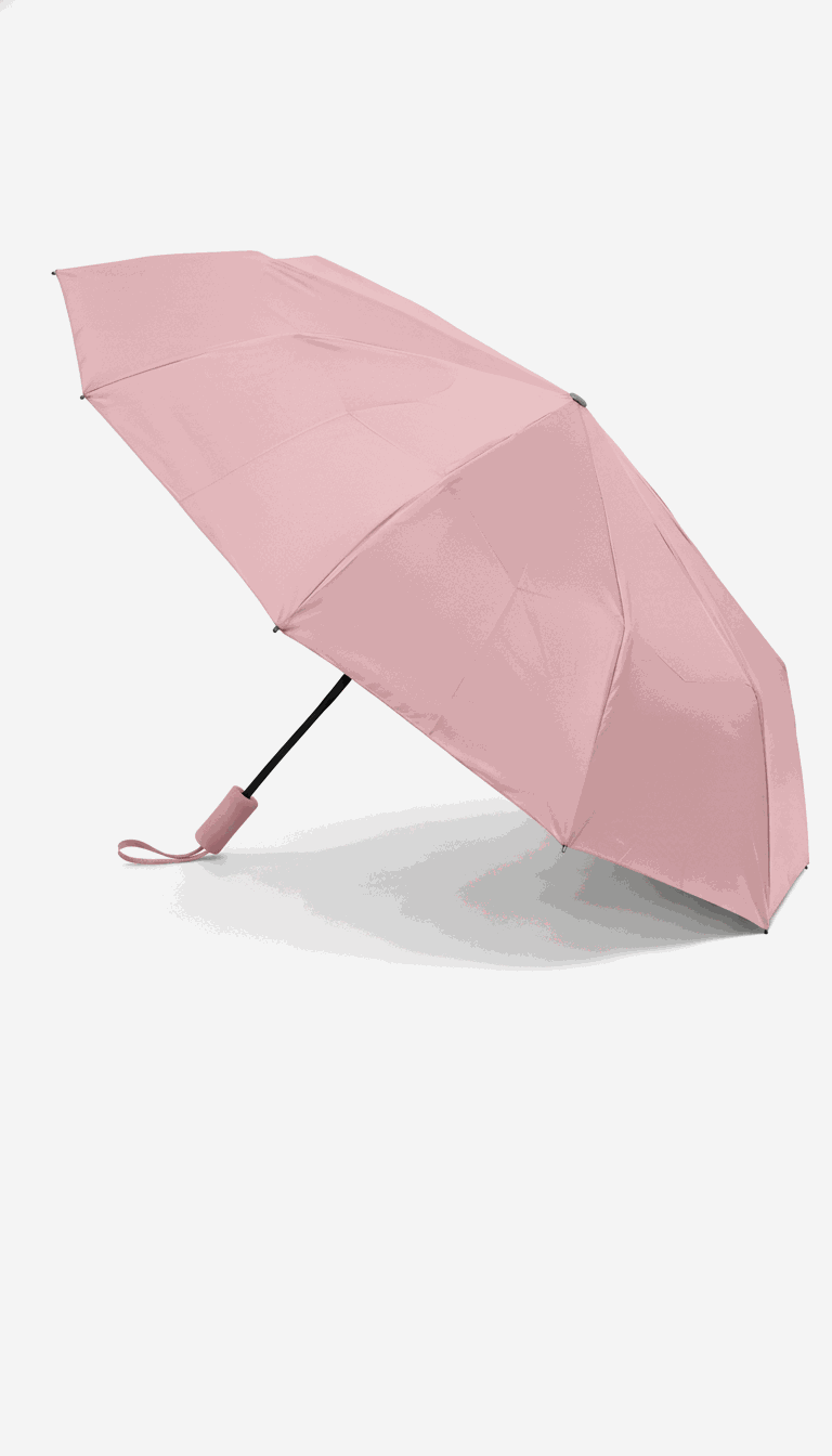 CloudShade Umbrella with automatic open-close, reinforced 10-rib frame, pongee canopy, compact three-fold design in multiple colors