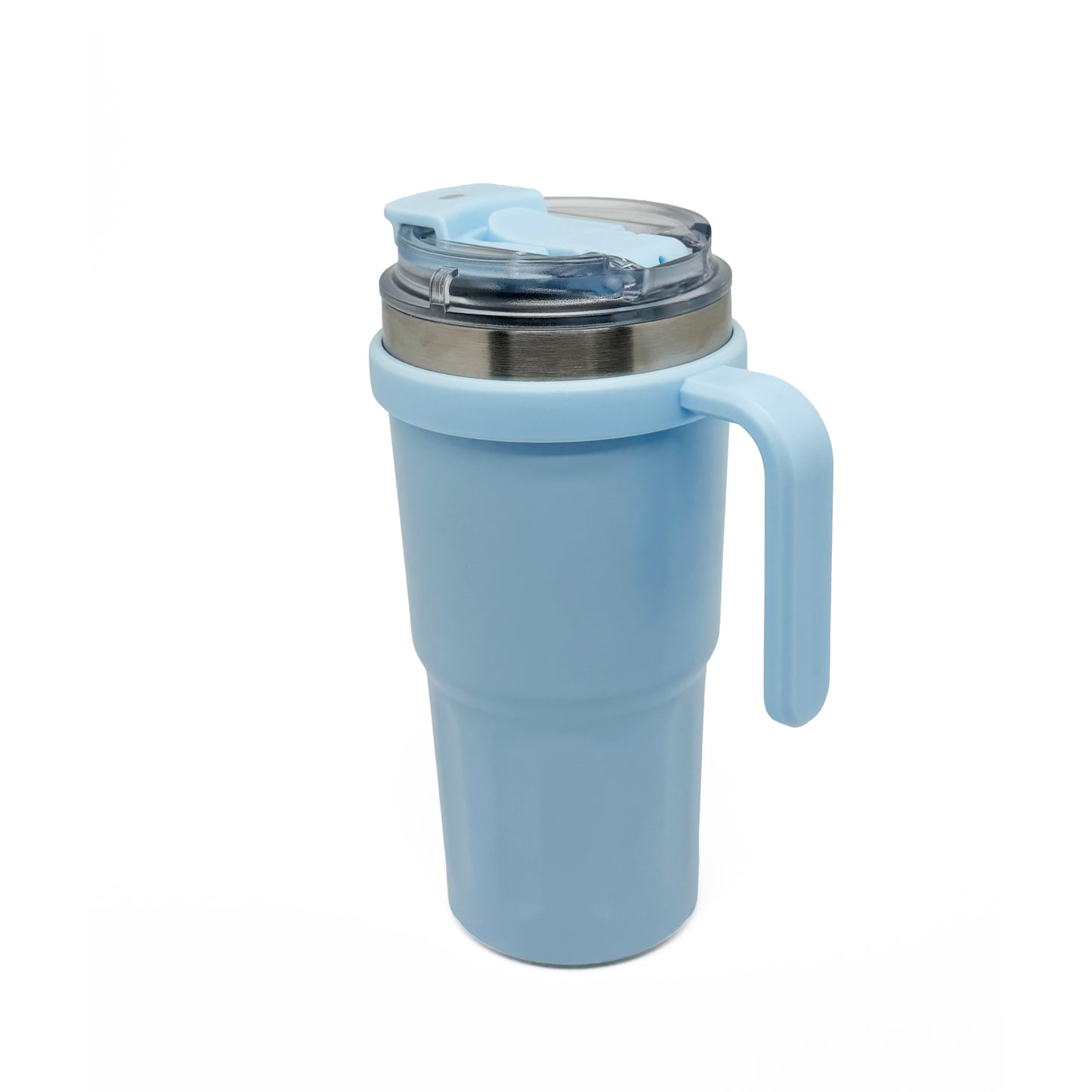 NertZ.in Nertz Groove light blue tumbler with handle and clear lid