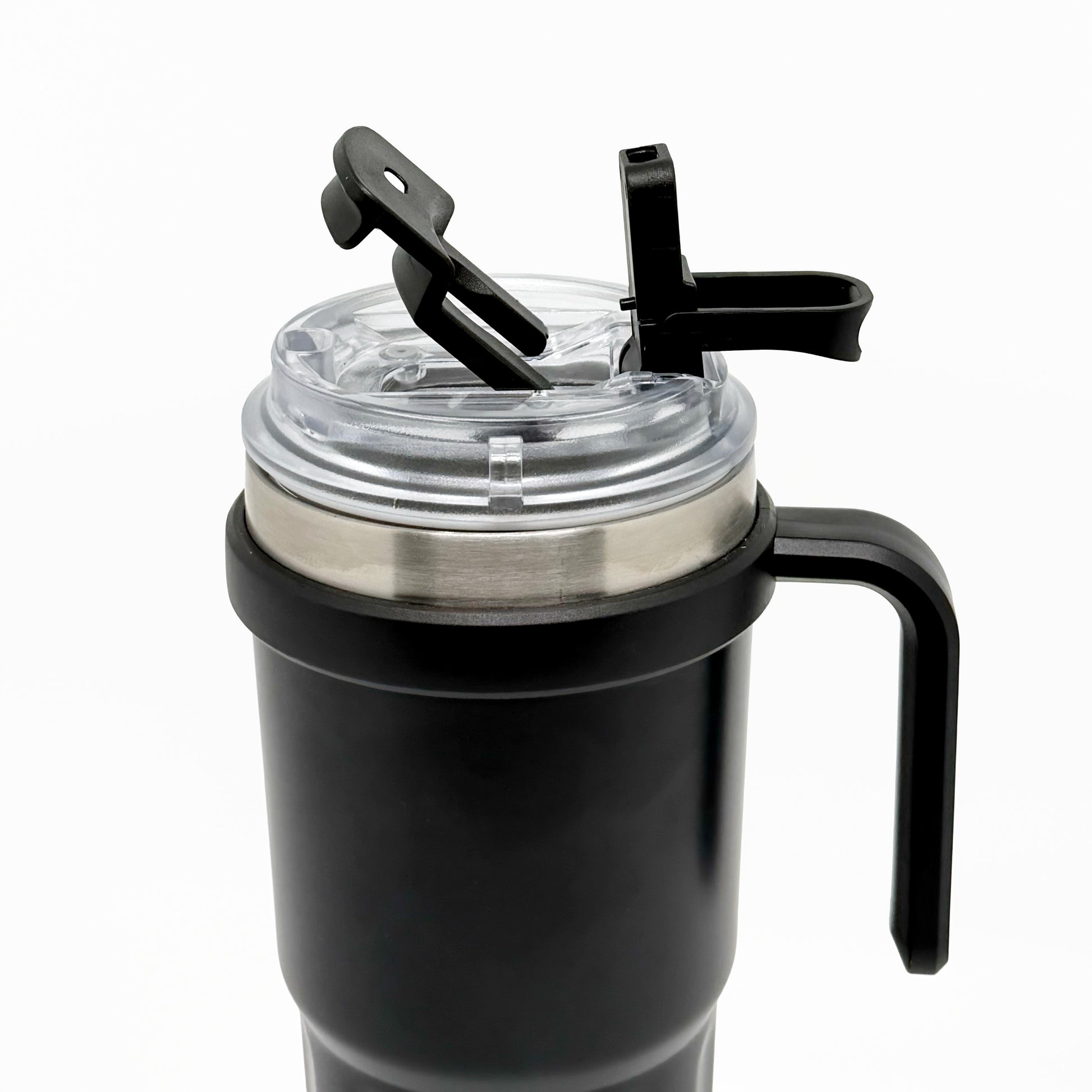 NertZ.in Nertz Groove black tumbler with clear lid and black handle