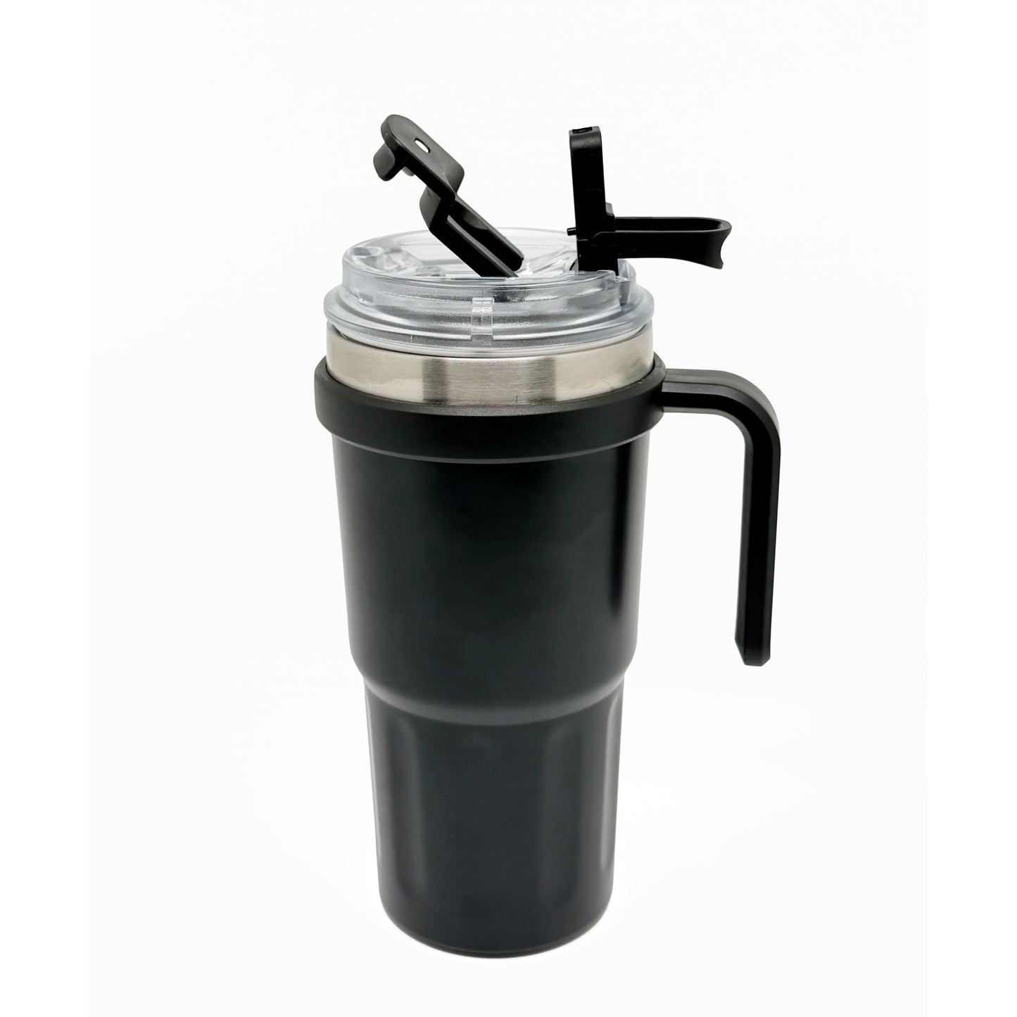 NertZ.in Nertz Groove black tumbler with handle and clear lid