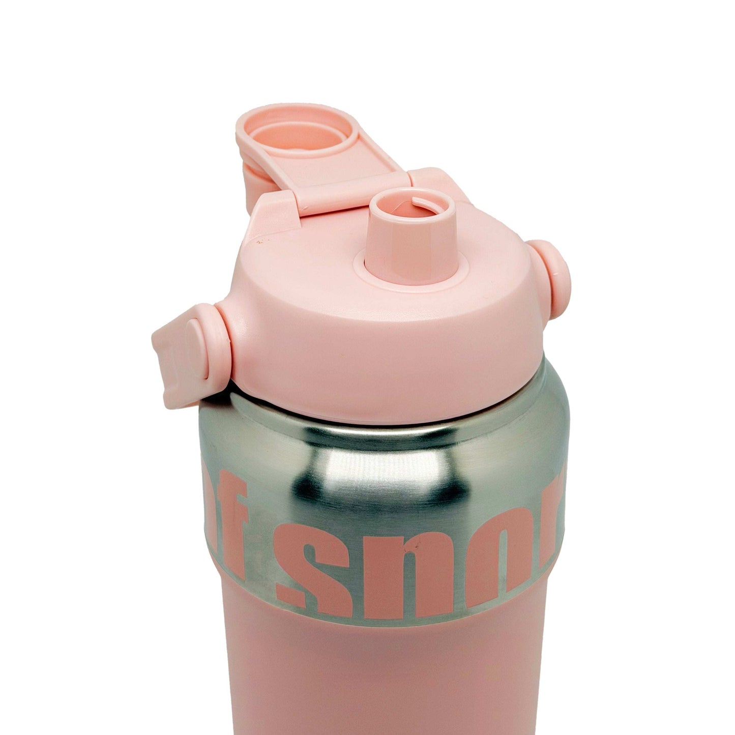 Max Steel bottle black stainless steel with removable straw and carry loop, double-wall insulated for hot and cold drinks, 1000 ml capacity