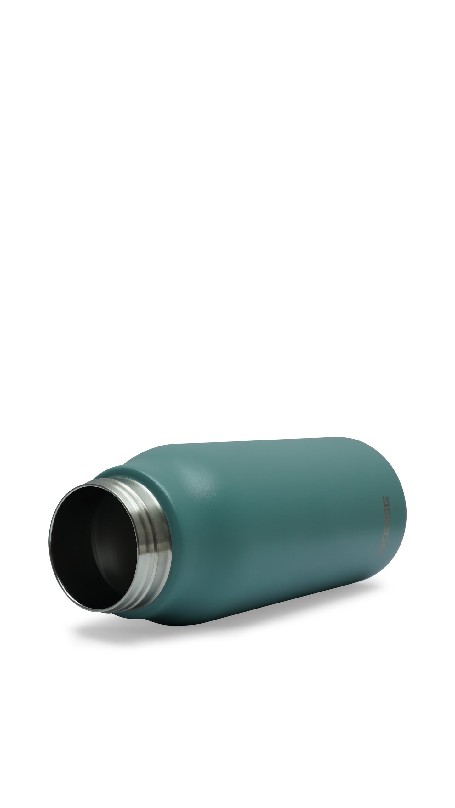Dodge Fitness Charger 1300 by NertZ.in, a teal water bottle with a silver rim, lying on its side