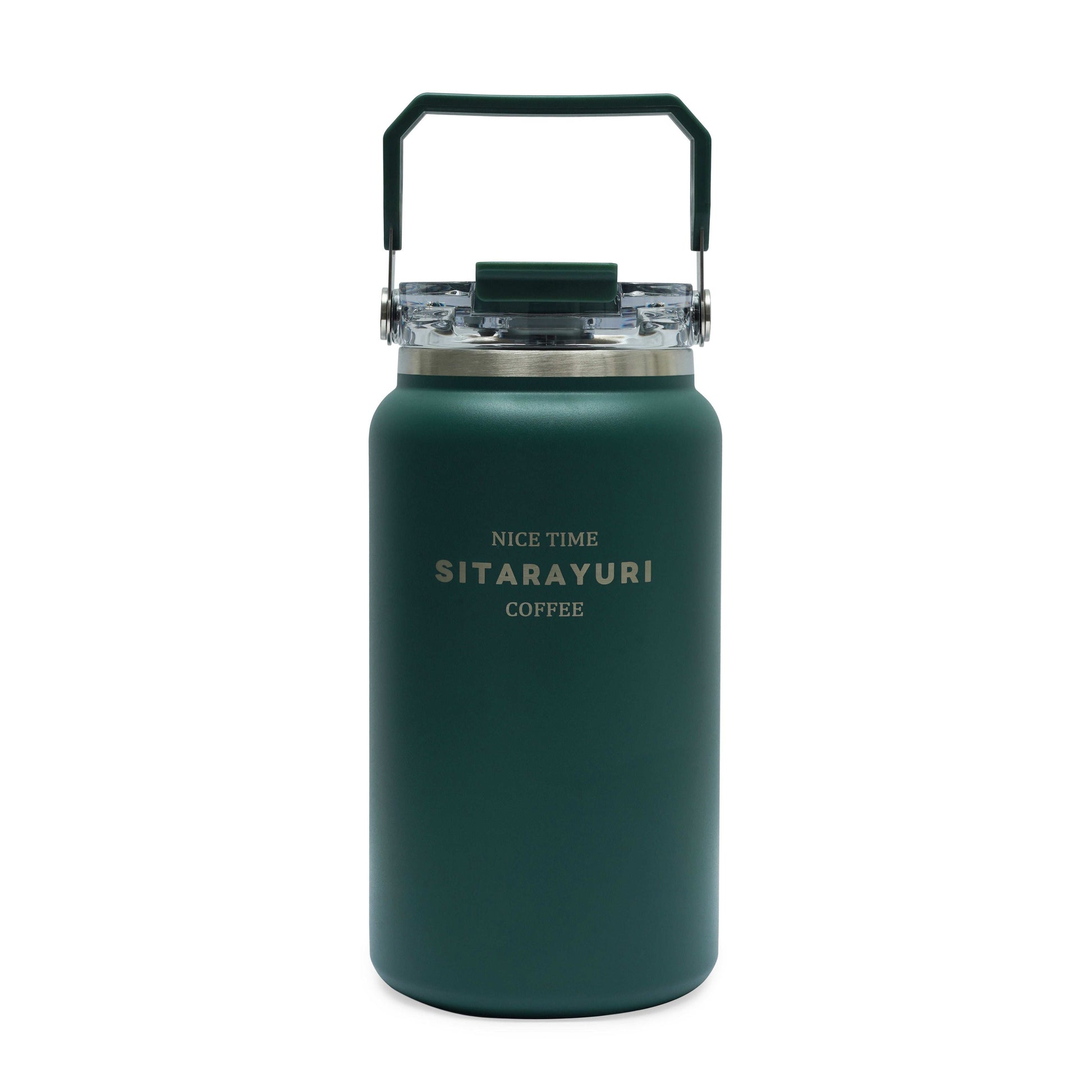 HydroVault water bottle 1200ml stainless steel insulated with spill-proof lid and carry handle