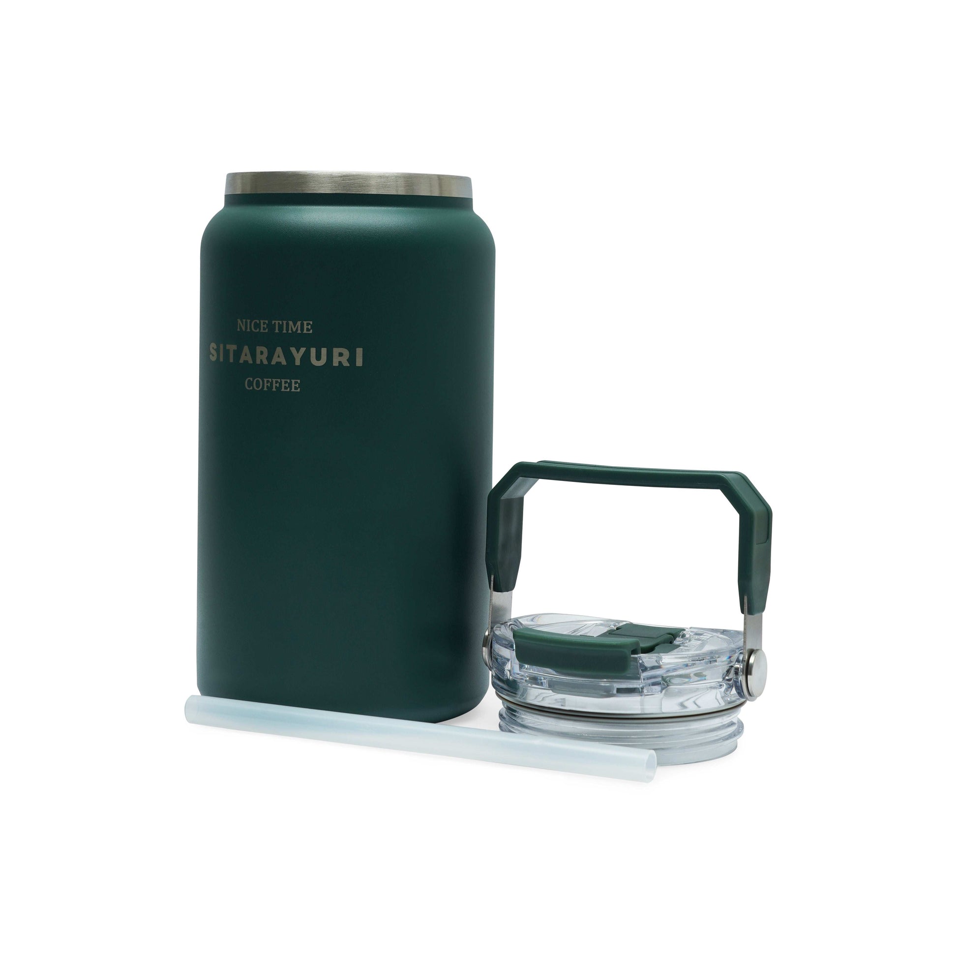 HydroVault water bottle stainless steel 1200ml with flip-top lid and carry handle for leak-proof hydration