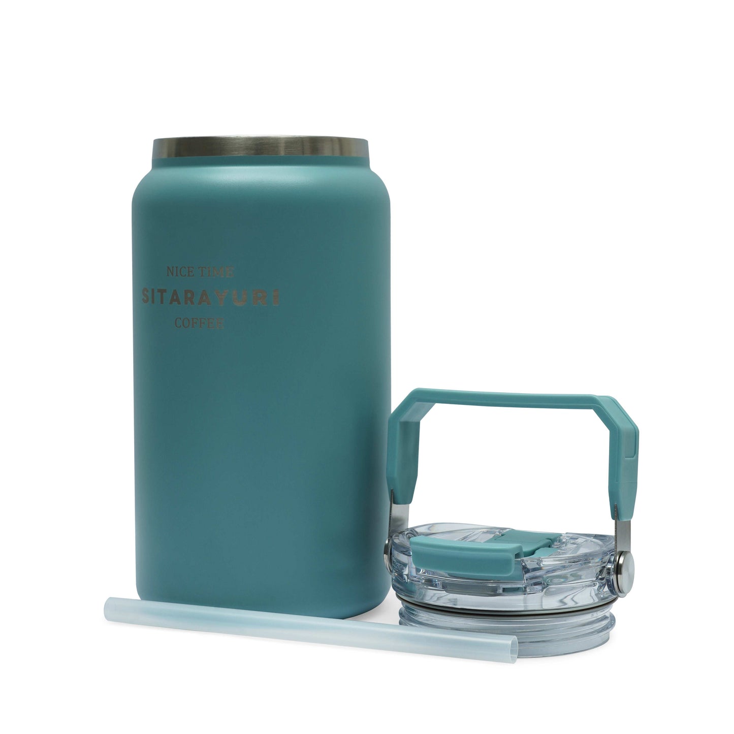 HydroVault water bottle in stainless steel with carry handle and spill-proof lid for insulated hydration
