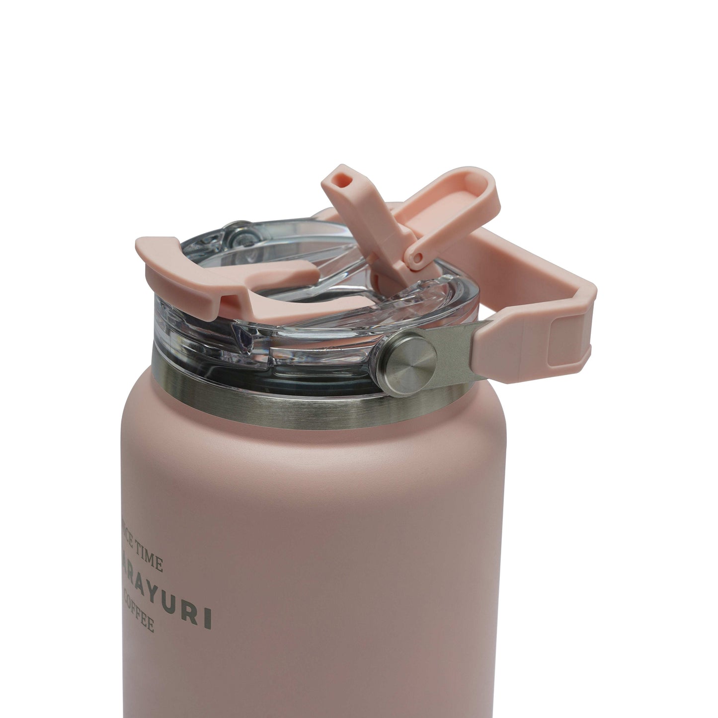 HydroVault water bottle made of stainless steel with vacuum insulation and integrated handle for spill-proof hydration