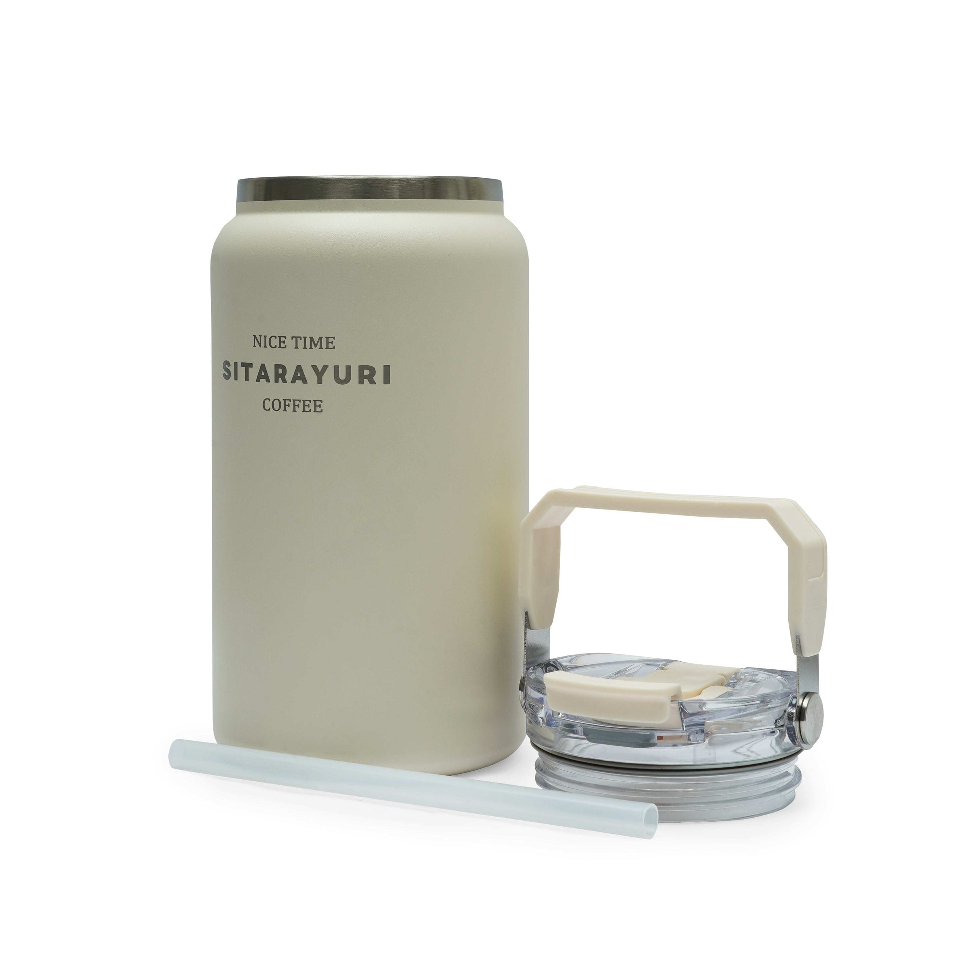 HydroVault stainless steel water bottle with vacuum insulation and integrated carry handle