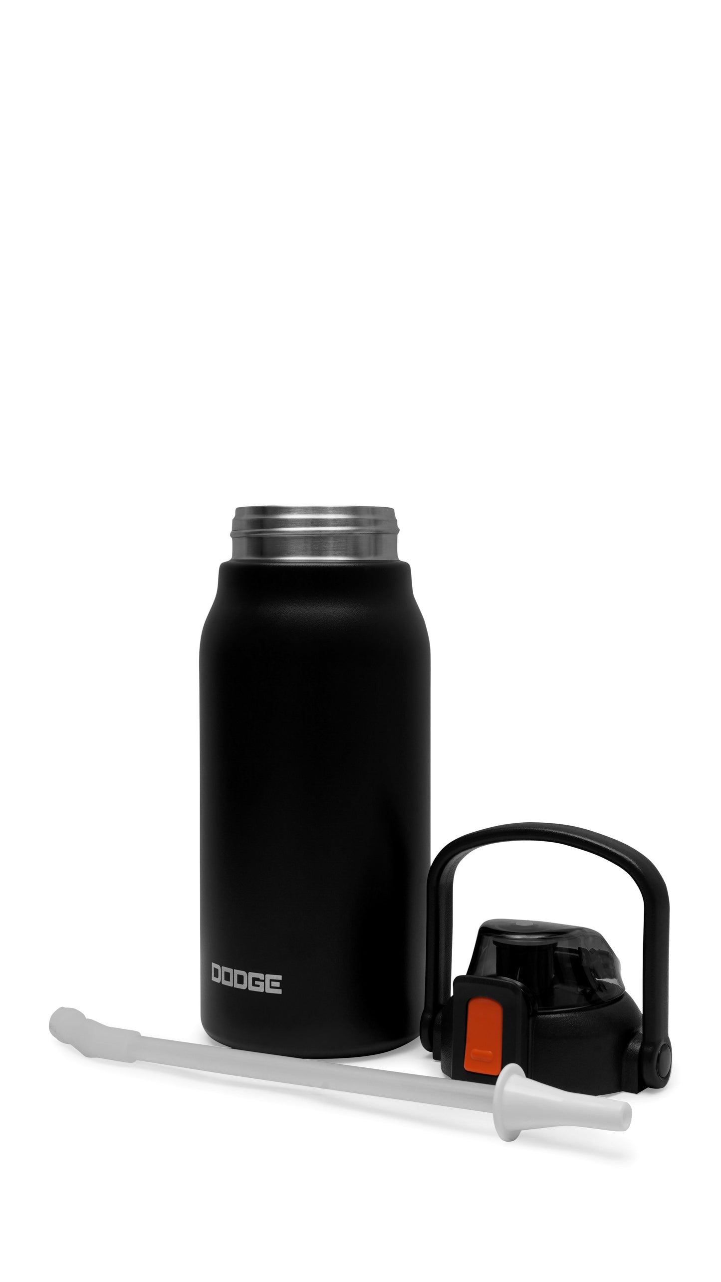 Dodge Fitness Charger 1700 ml stainless steel insulated water bottle with flip-top lid and integrated handle