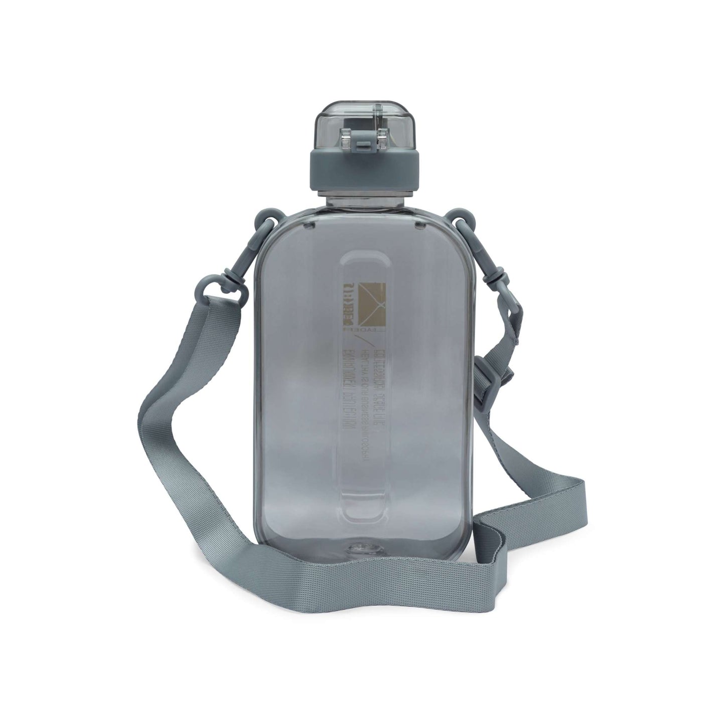 Green Nertz Infynity hydration bottle with flip-top lid and fabric sling strap for gym and travel use