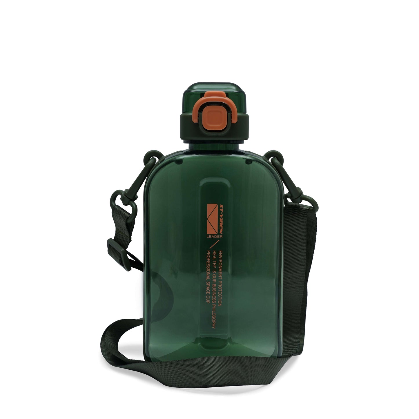 Nertz Infynity hydration bottle 750ml with flip-top lid and fabric handle in green, white, black, and grey colors