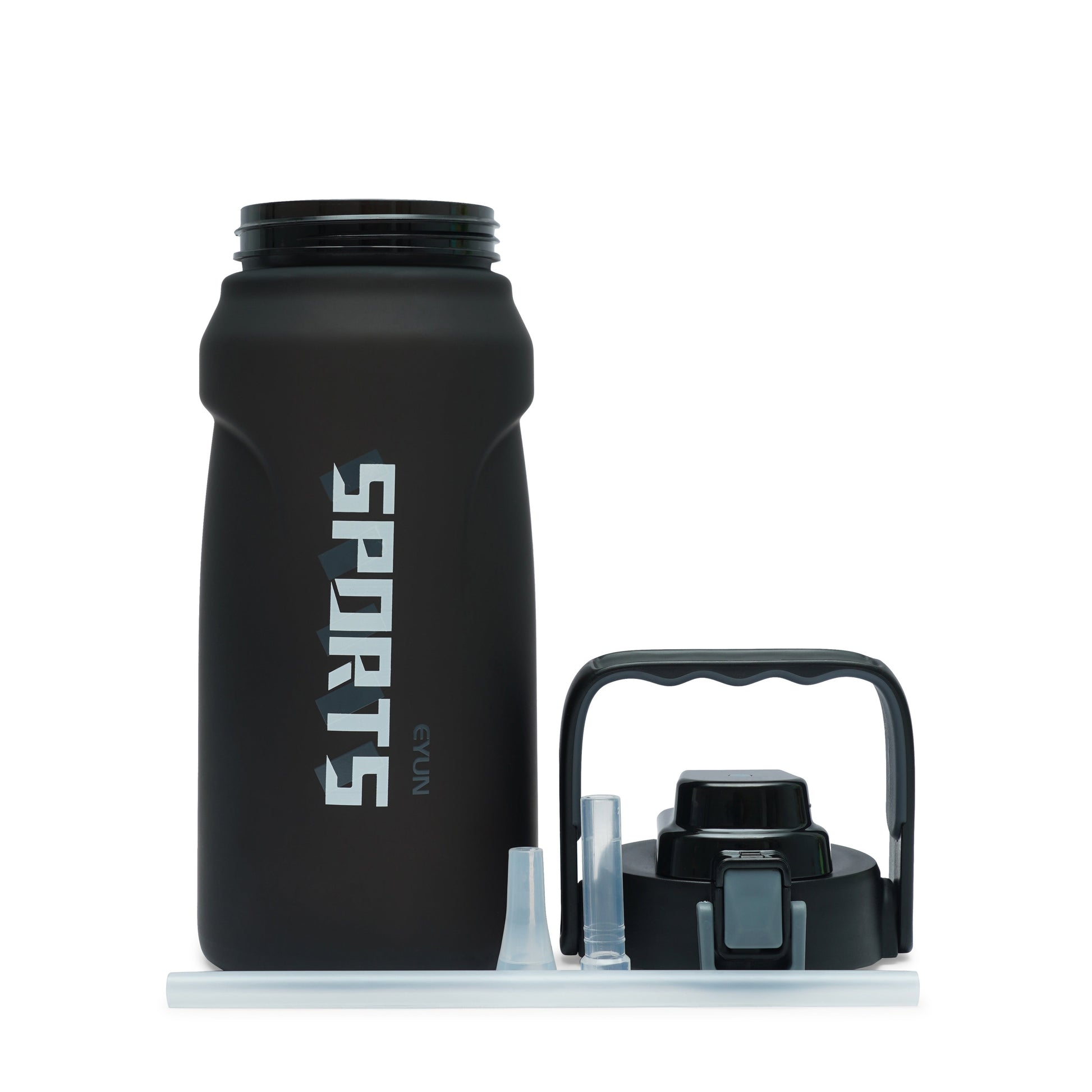 Green Nertz Aquabolt 1.8L BPA-free water bottle with flip-top lid and integrated handle for workout and travel hydration