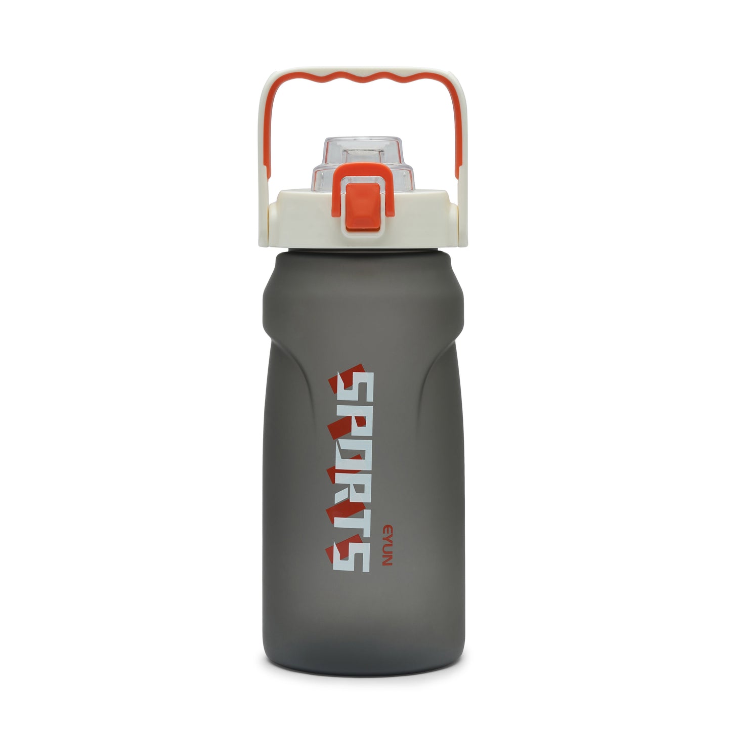 Nertz Aquabolt 1.8L BPA-free water bottle with flip-top lid, integrated handle, and removable straw for leak-proof, eco-friendly hydration.