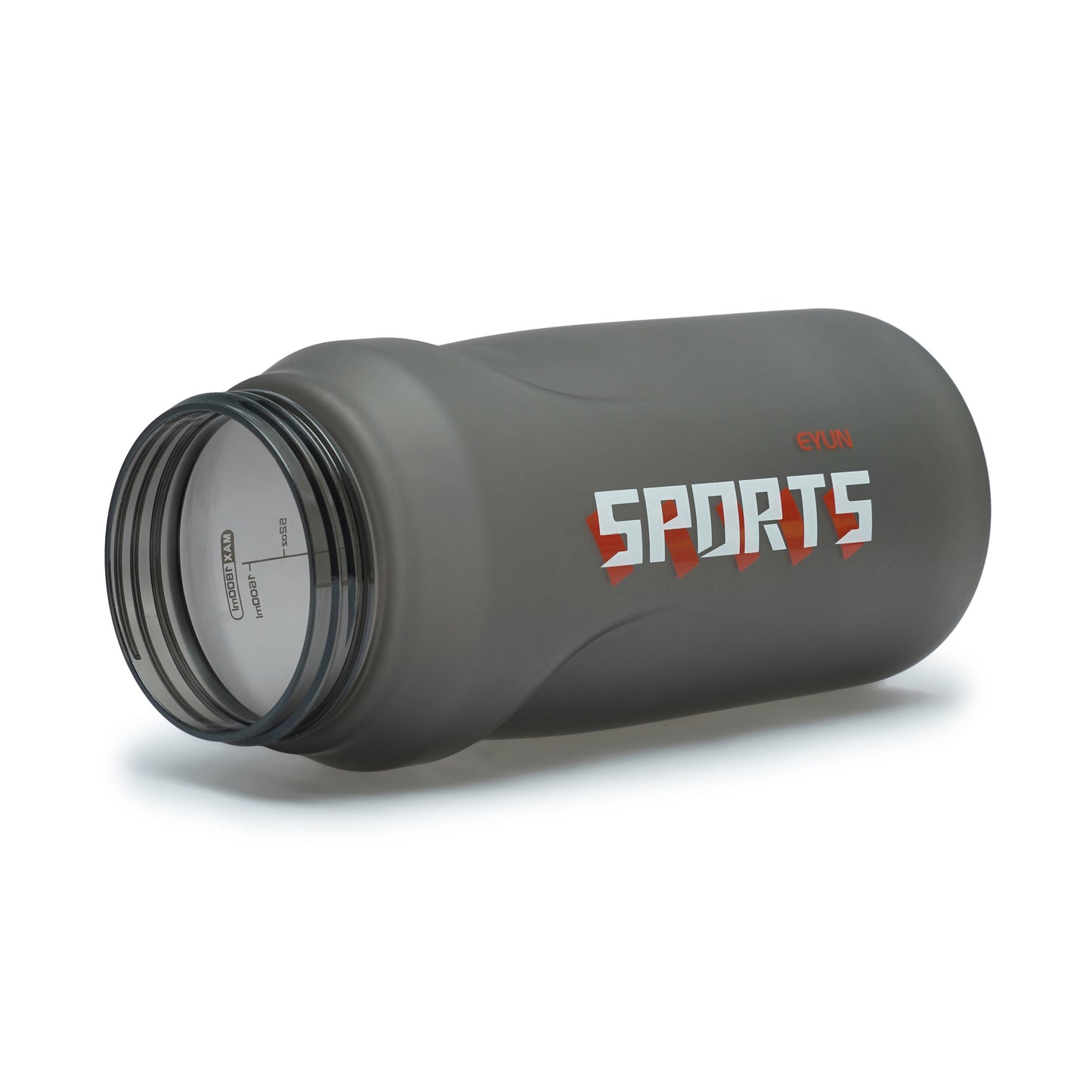 Nertz Aquabolt 1.8L BPA-free green water bottle with flip-top lid, integrated handle, and removable straw for gym and office hydration.