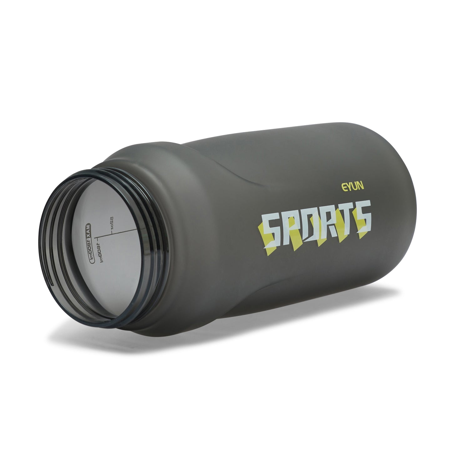 Green Nertz Aquabolt 1.8L BPA-free water bottle with flip-top lid, integrated handle, and removable straw for spill-proof hydration.