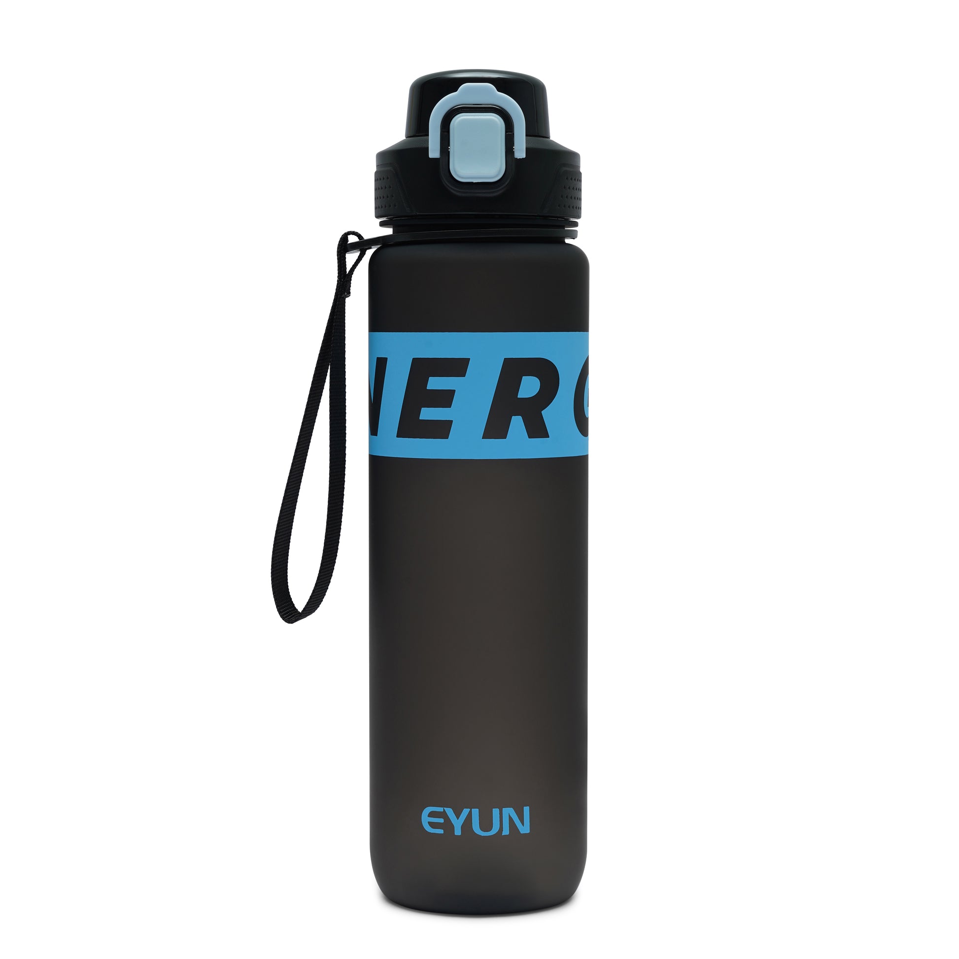 NertZ.in Nertz Flowmate water bottle, black with blue accents and branding