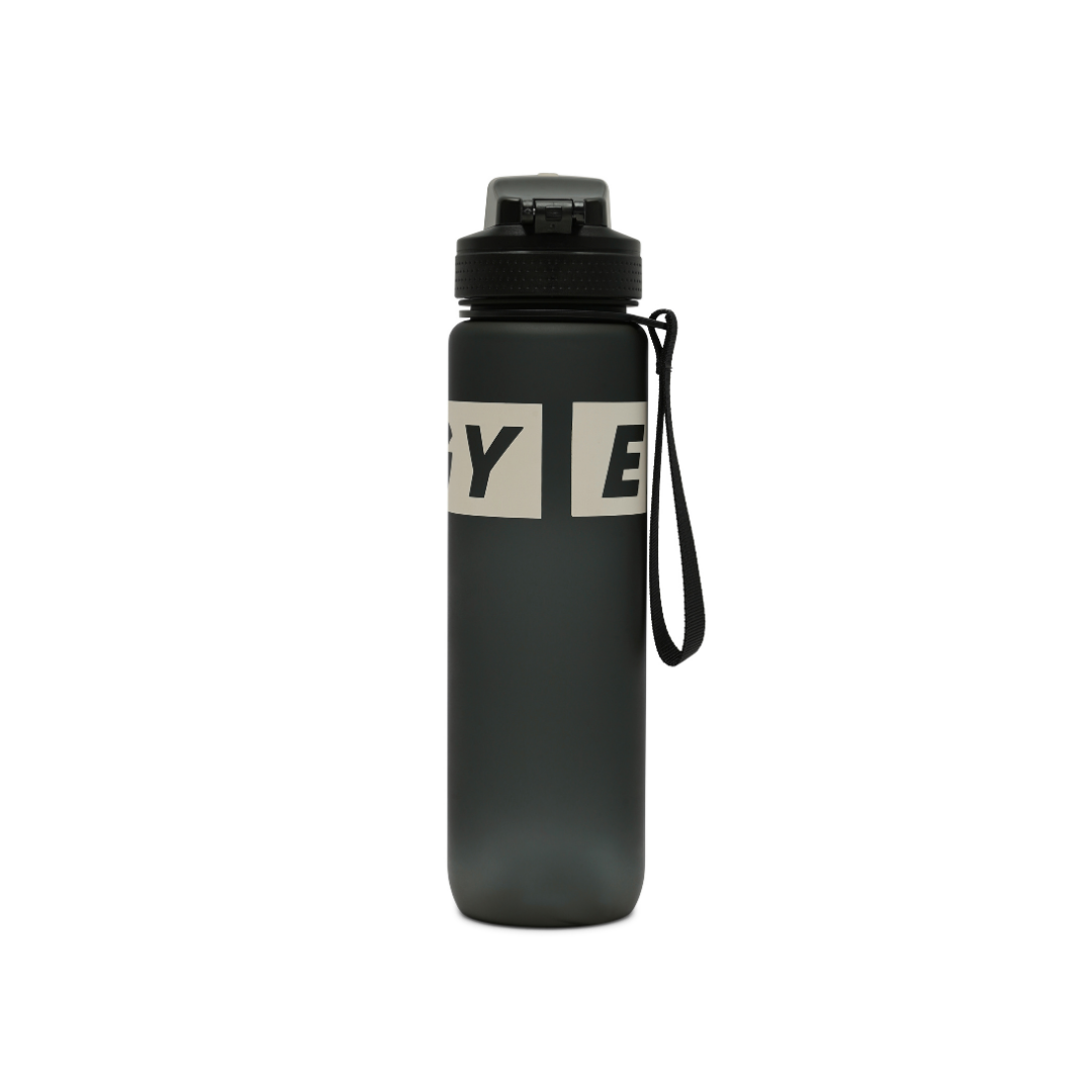 NertZ.in Nertz Flowmate water bottle in black with a black lid and strap