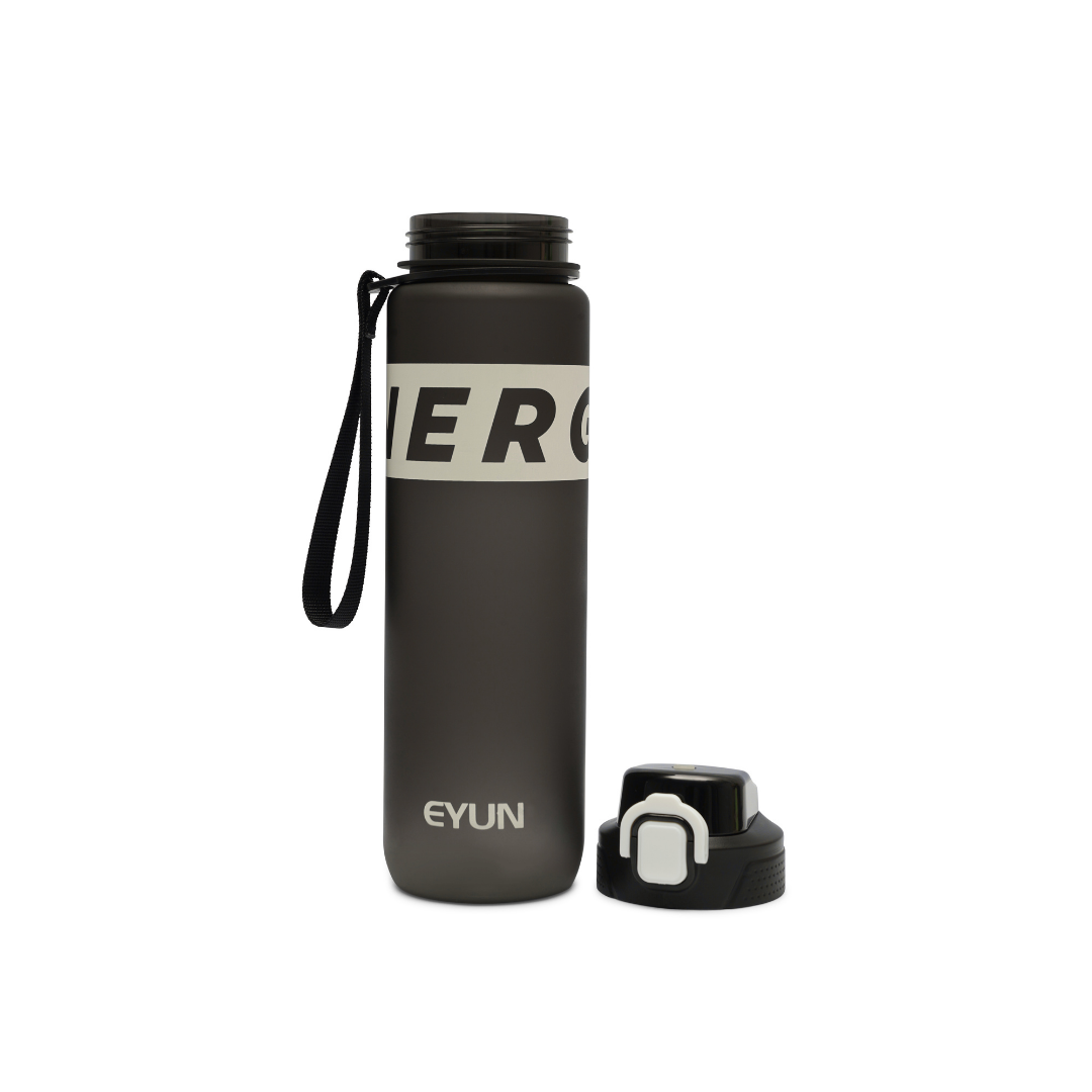 NertZ.in Nertz Flowmate water bottle, dark grey with a light grey band and black text