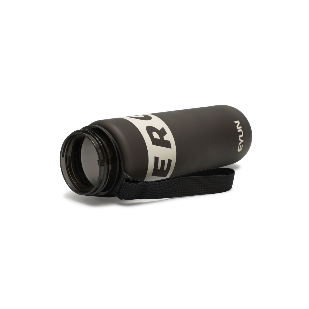 NertZ.in Nertz Flowmate water bottle, black with white lettering and a black strap