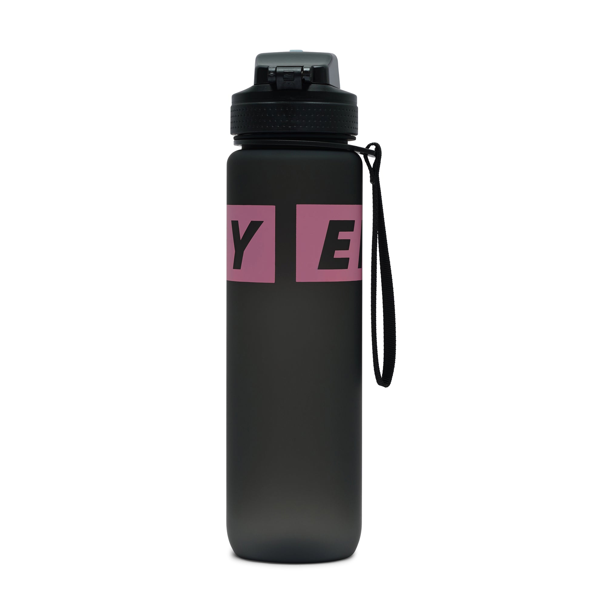 NertZ.in Nertz Flowmate water bottle in black with pink Y E text