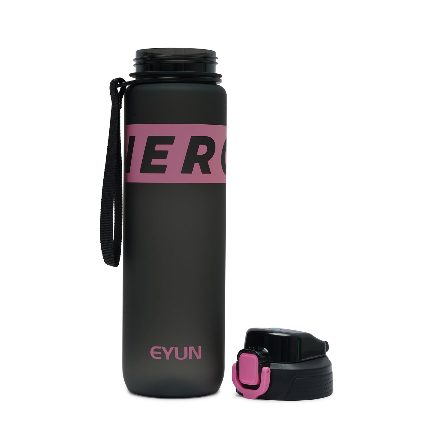 NertZ.in Nertz Flowmate water bottle, black with pink accents and NERTZ branding