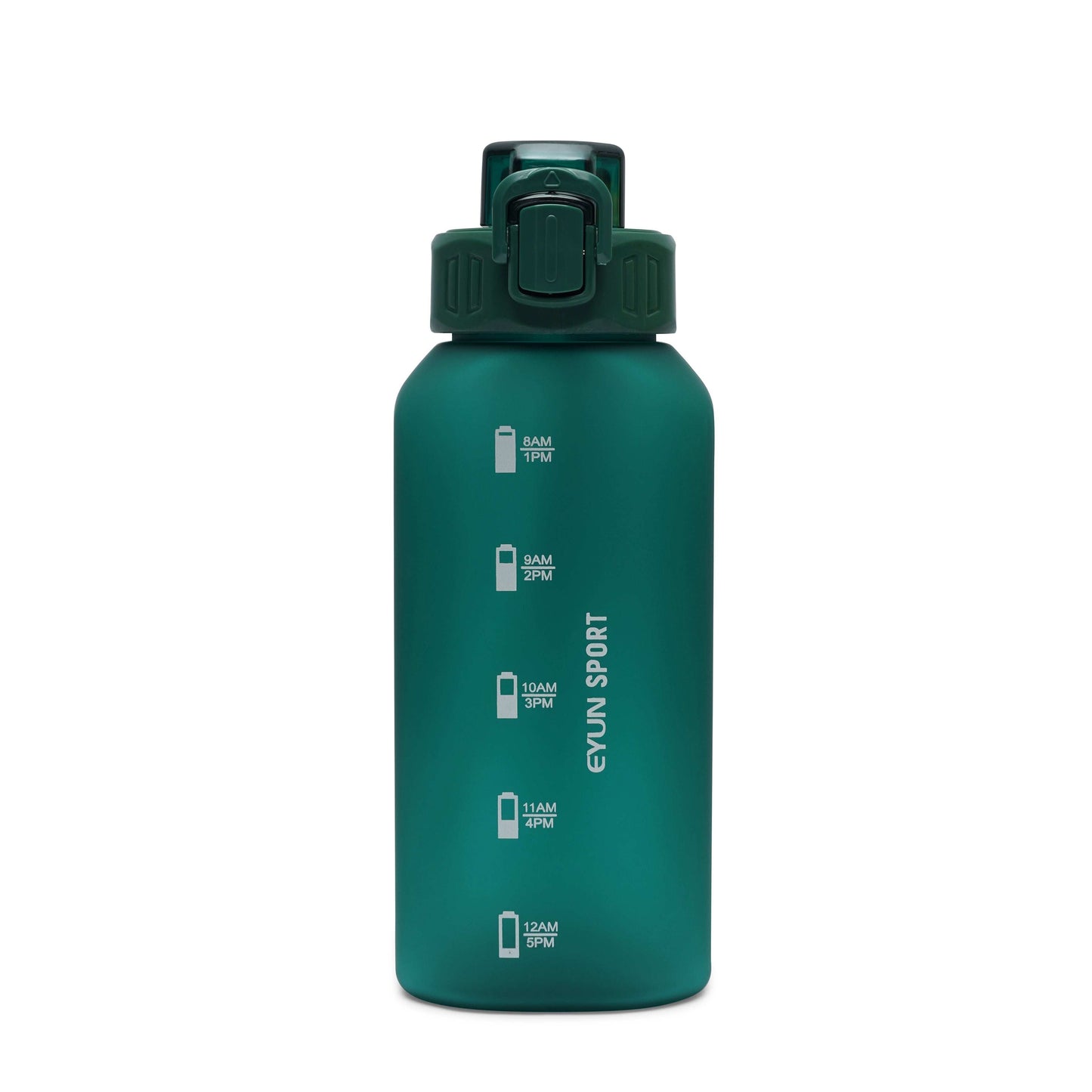Nertz Charge green water bottle with flip-top lid and fabric loop handle for portable hydration