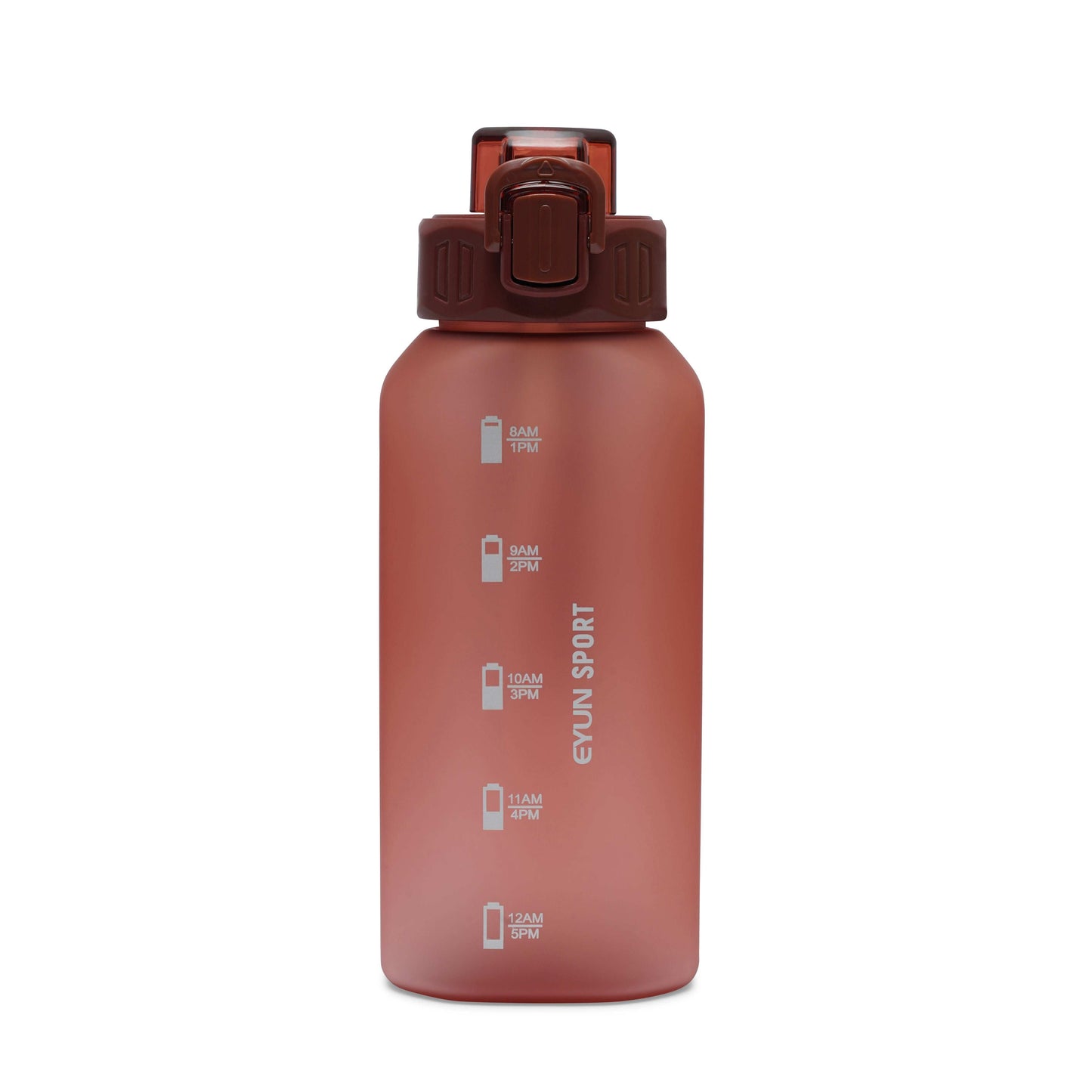 Nertz Charge BPA-free water bottle with flip-top lid and fabric loop handle in green and red colors