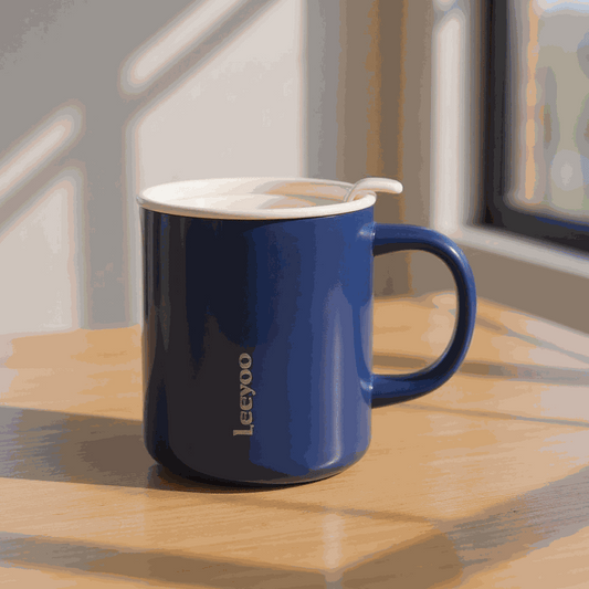 CaffèViva 280 insulated stainless steel travel mug with matte finish and airtight lid